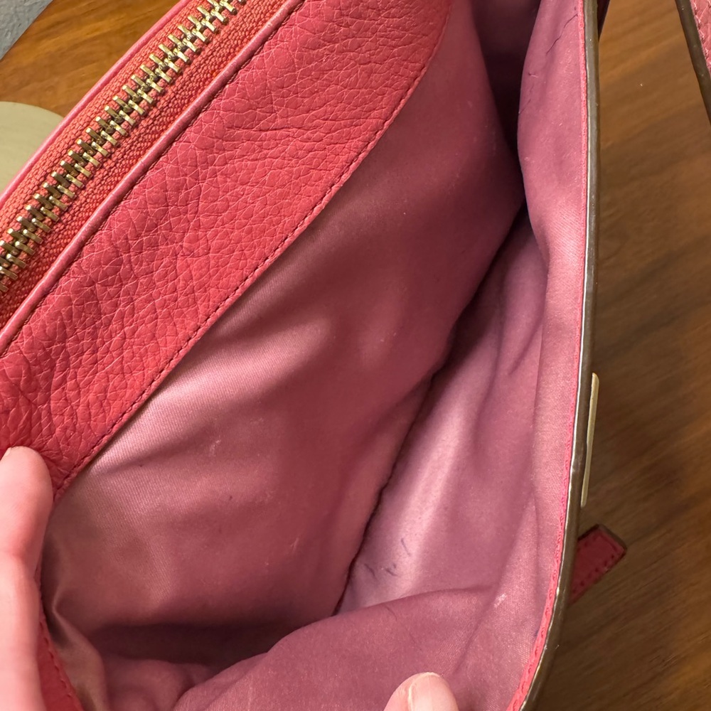 Coach Madison Swingpack Crossbody Bag in Loganberry Pink Leather - Picture 11 of 12